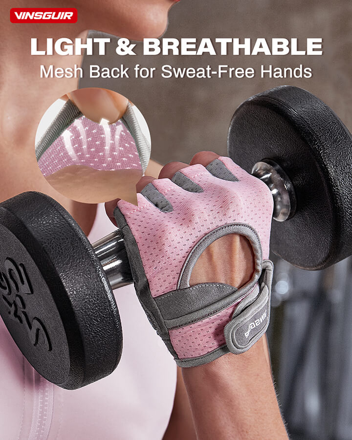 Vinsguir Breathable Workout Gloves for Women